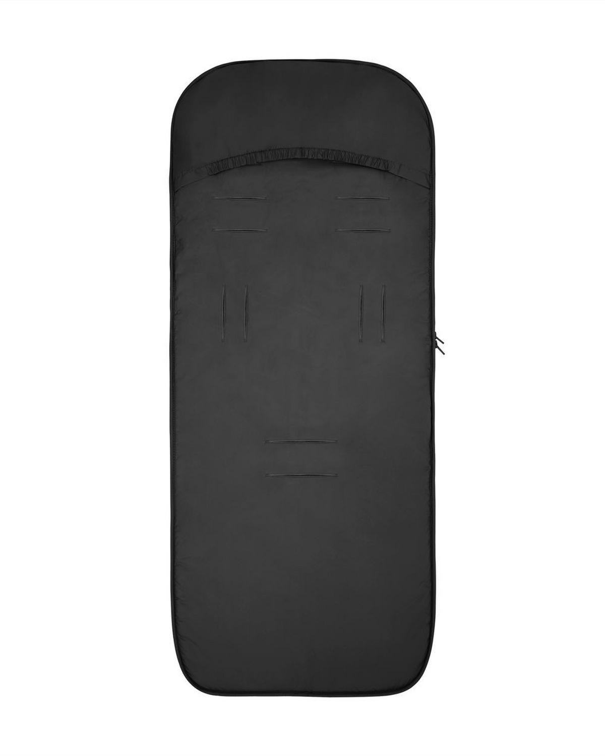 FUSSSACK Classic schwarz grau Fleece, wasserabweisend, 3- und 5-Punkt-Gurt, Reißverschluss - Schwarz, Textil (45/1/85cm) - Kikka boo