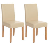 ESSZIMMERSTUHL Beige 2er-Set - Beige/Creme, Textil (43/90/56cm) - MCW