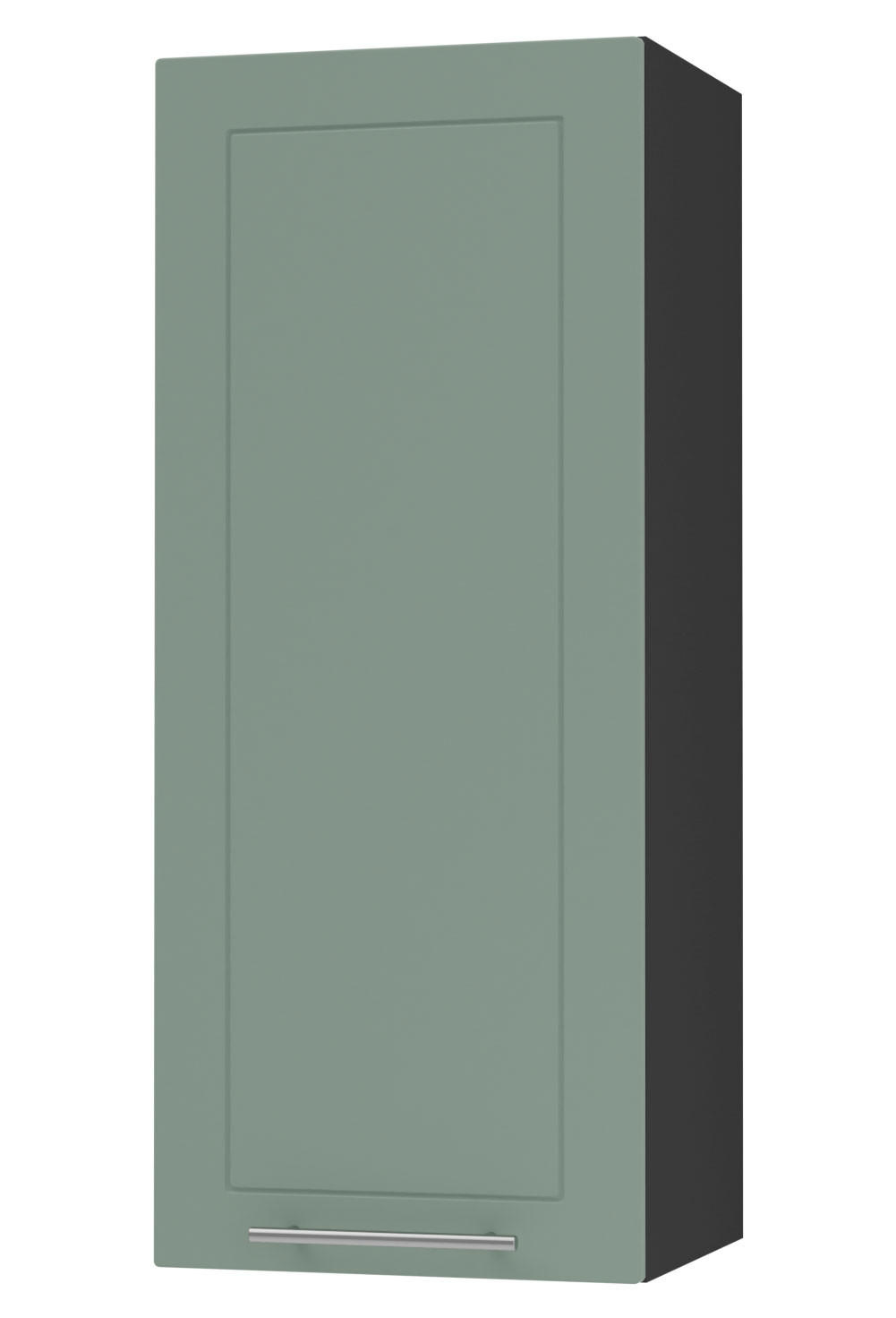 KÜCHENHÄNGESCHRANK Kvantum W4/40 Mint Matt / Schwarz Matt 40 / 32,5 / 96cm - Schwarz/Mintgrün, Holz/Holzwerkstoff (40/96/32.5cm) - Feldmann-Wohnen