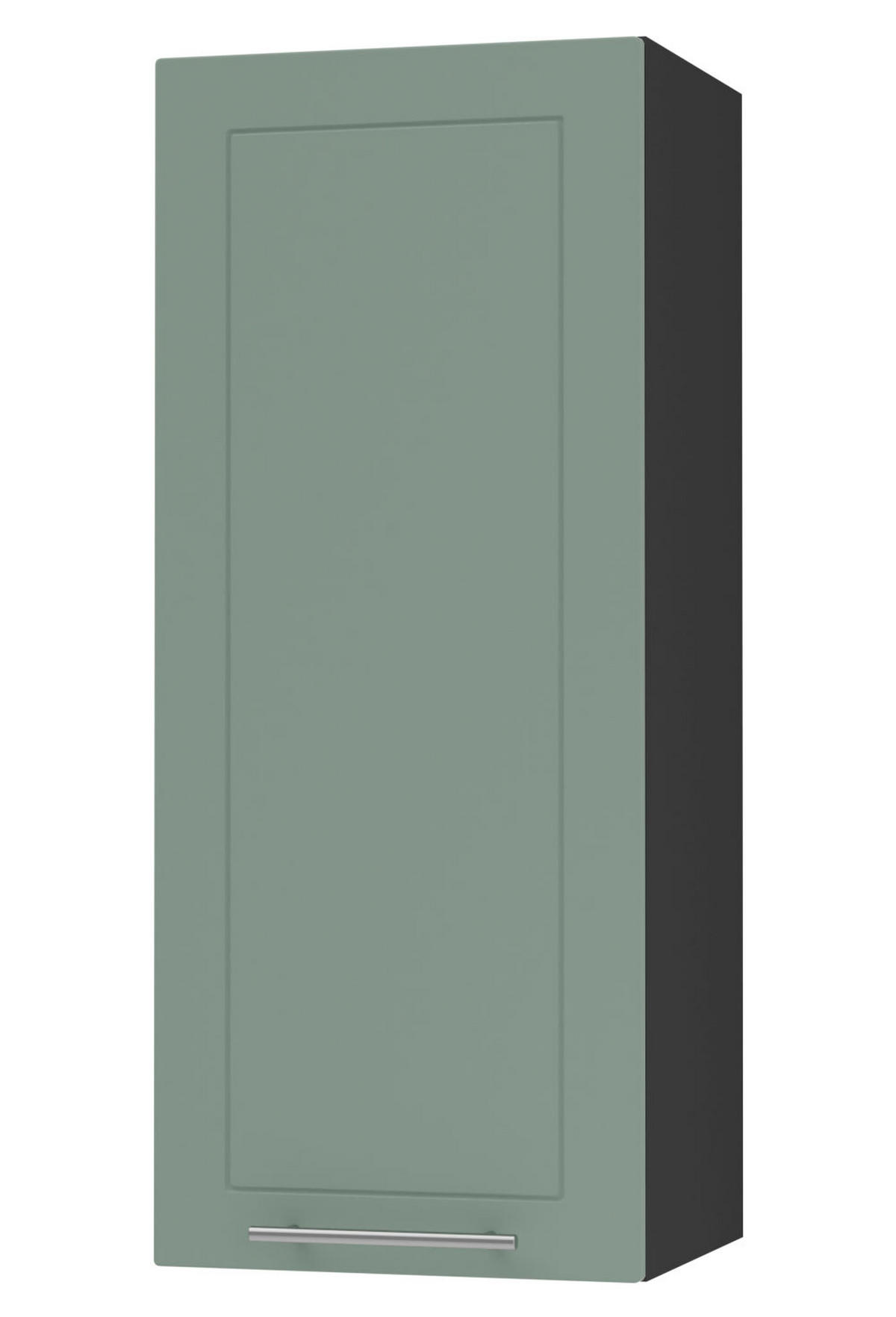 KÜCHENHÄNGESCHRANK Kvantum W4/40 Mint Matt / Schwarz Matt 40 / 32,5 / 96cm - Schwarz/Mintgrün, Holz/Holzwerkstoff (40/96/32.5cm) - Feldmann-Wohnen