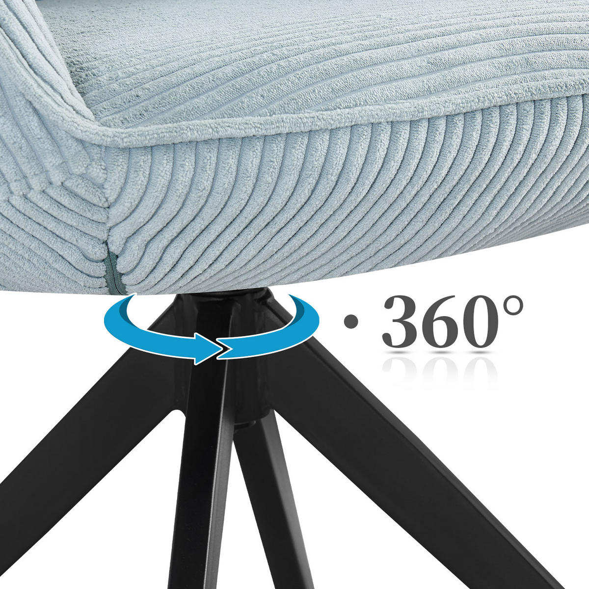 ARMLEHNSTUHL ARVIT Hellblau - Hellblau, Metall (58/81/61cm) - B&D Home