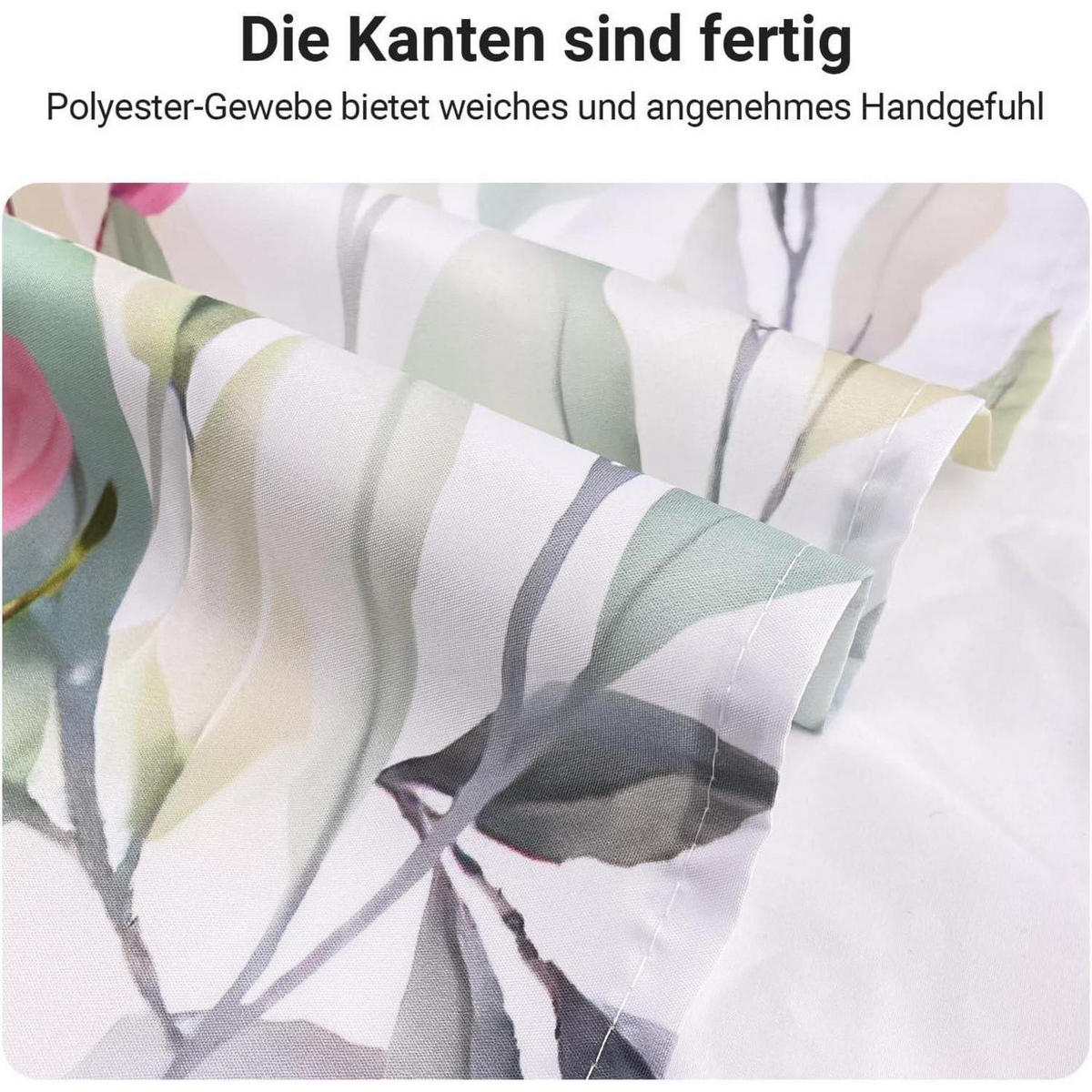 DUSCHVORHANG Klare Blätter 180 x 200 cm - Multicolor, Textil (180/200cm)