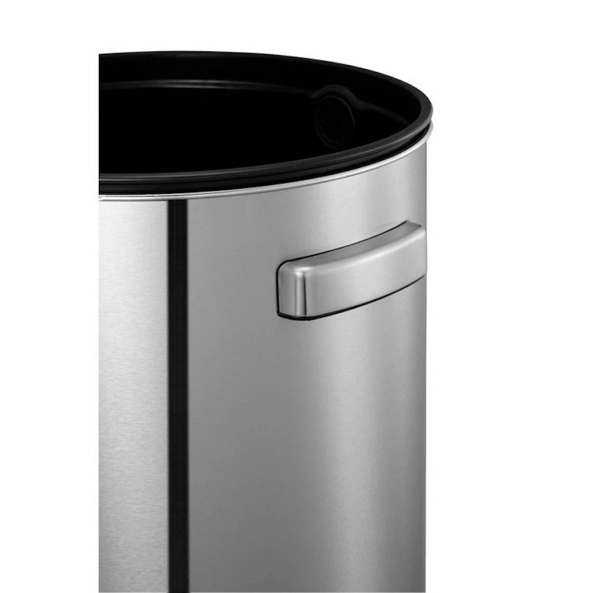MÜLLEIMER Offener 60 Liter Edelstahl Silber - Silberfarben, Metall (37.3/68.5/40.5cm) - PROREGAL