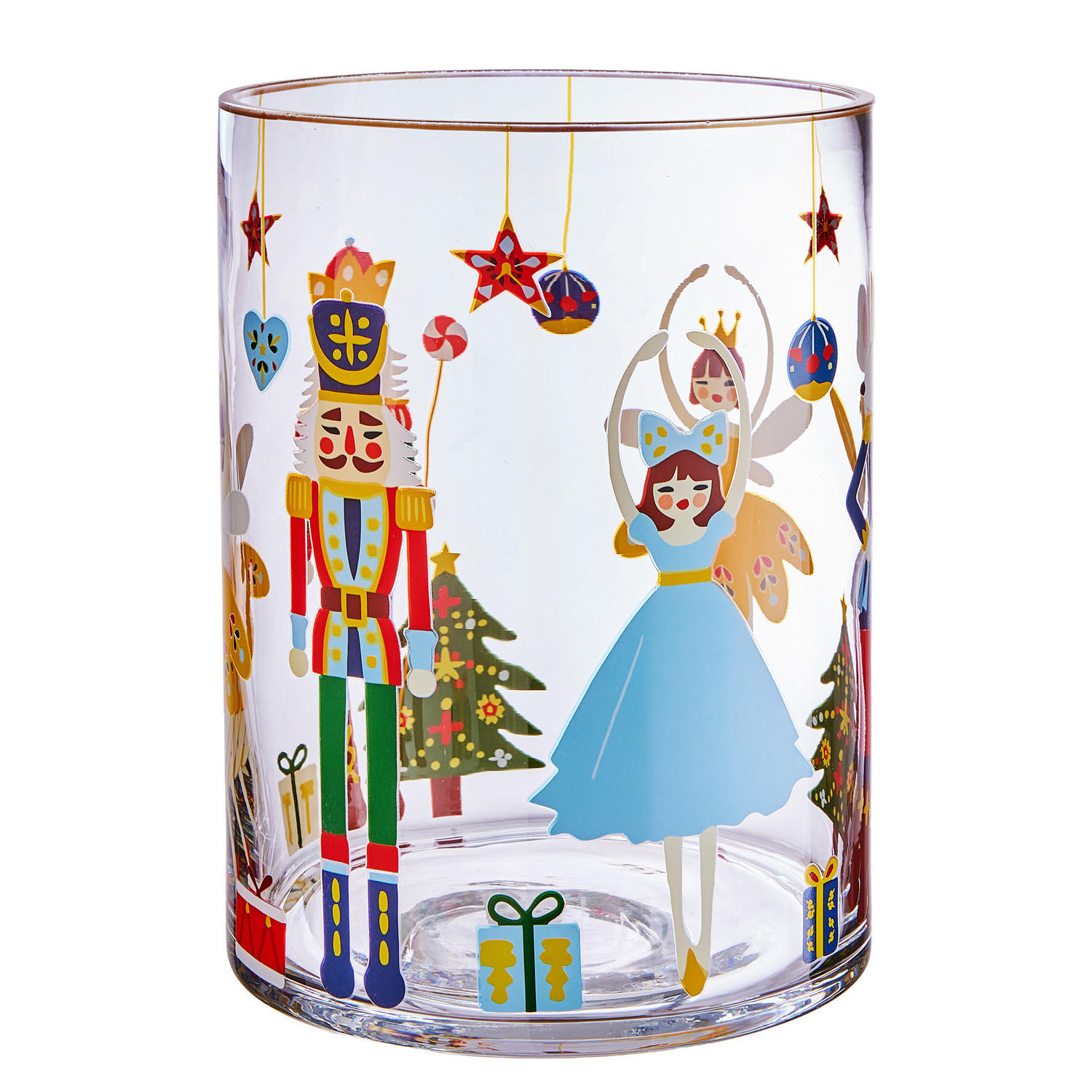 WINDLICHT Christmas Delight - Multicolor, Glas (15/20/15cm) - Butlers