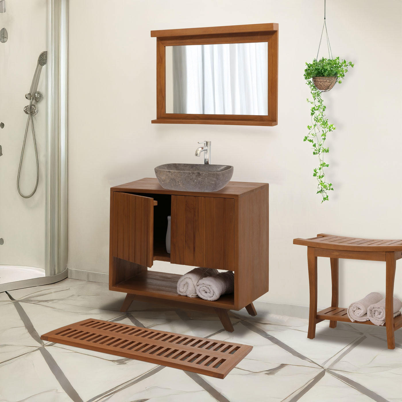 WASCHBECKENUNTERSCHRANK Braun - Braun, Holz (65/61/40cm) - MCW