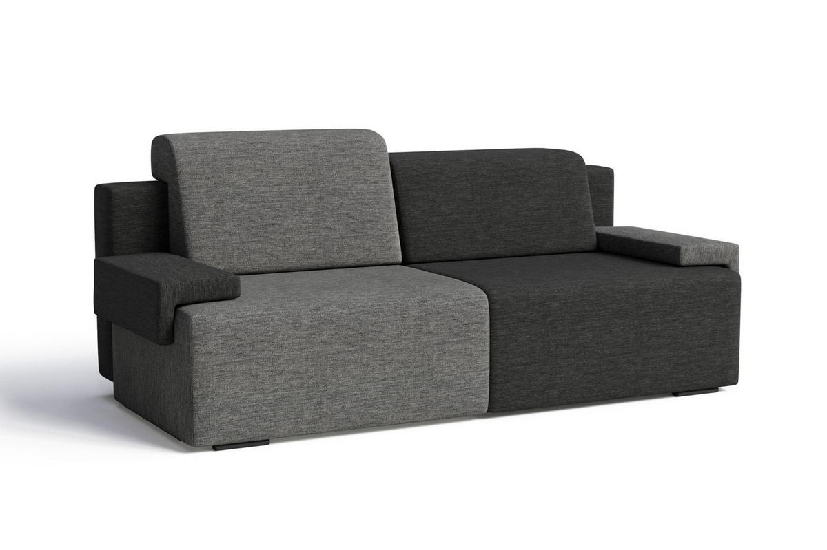 SCHLAFSOFA HOOK - Dunkelgrau + Schwarz (Diosa 89 +99) - Dunkelgrau, Holzwerkstoff (200/88/98cm) - Möblo
