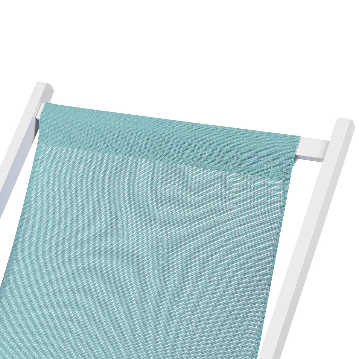 GARTENLIEGE weiß/hellblau Locri II - Weiß/Hellblau, Metall (60/79/95cm) - Beliani