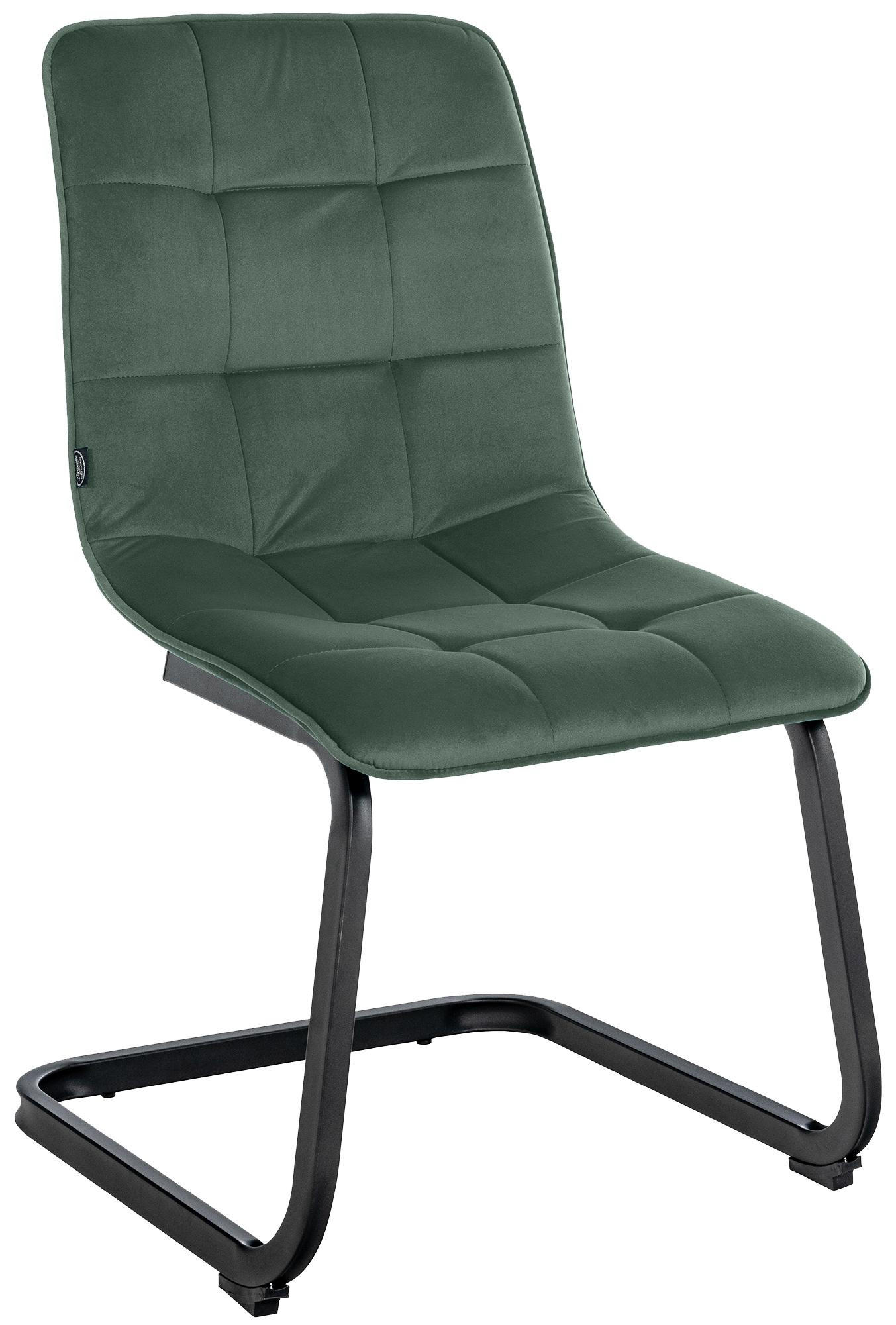 SCHWINGSTUHL Metall dunkelgrün - Dunkelgrün/Schwarz, Textil/Metall (47/87/58cm) - CLP