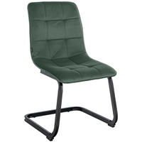 SCHWINGSTUHL Metall dunkelgrün - Dunkelgrün/Schwarz, Textil/Metall (47/87/58cm) - CLP