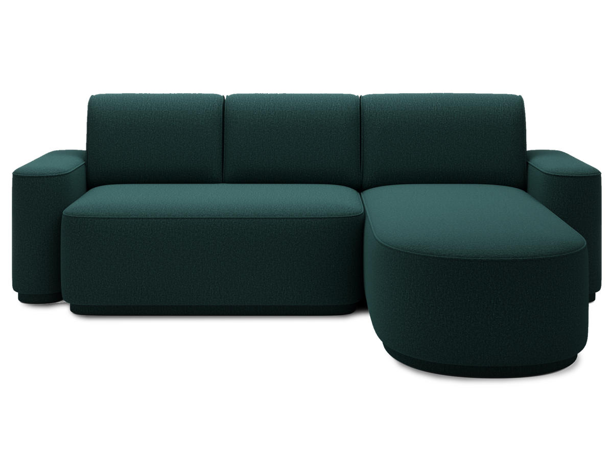 ECKSOFA RUMA - Dunkelgrün (Enjoy 35) - Dunkelgrün, Holzwerkstoff (285/180cm) - Möblo