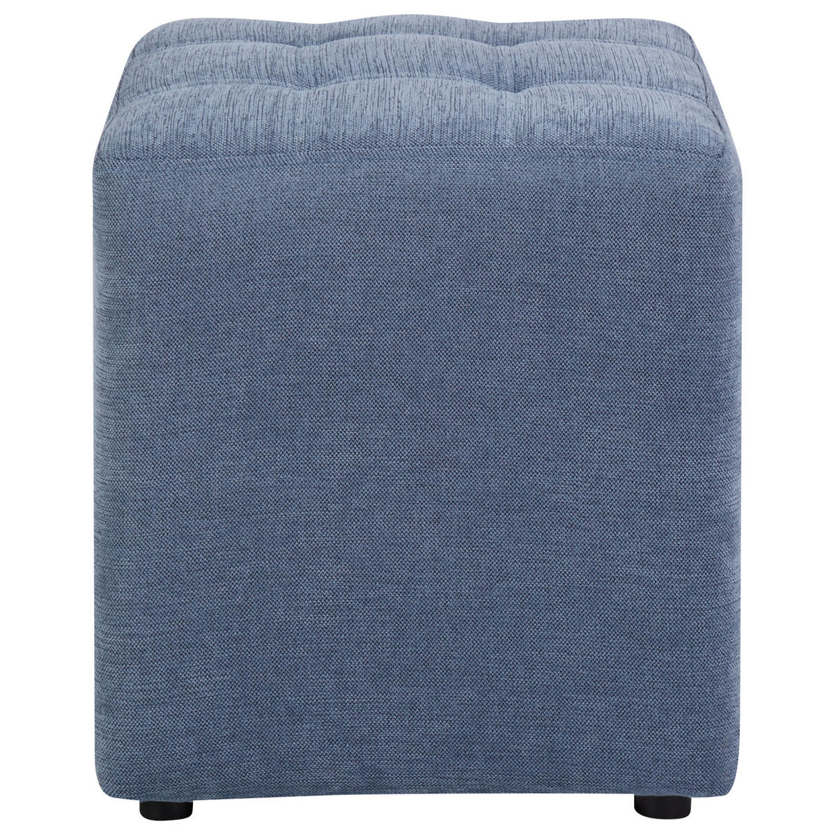 POUF Stoff Blau Kansas - Blau, Textil (38/39/38cm) - Beliani
