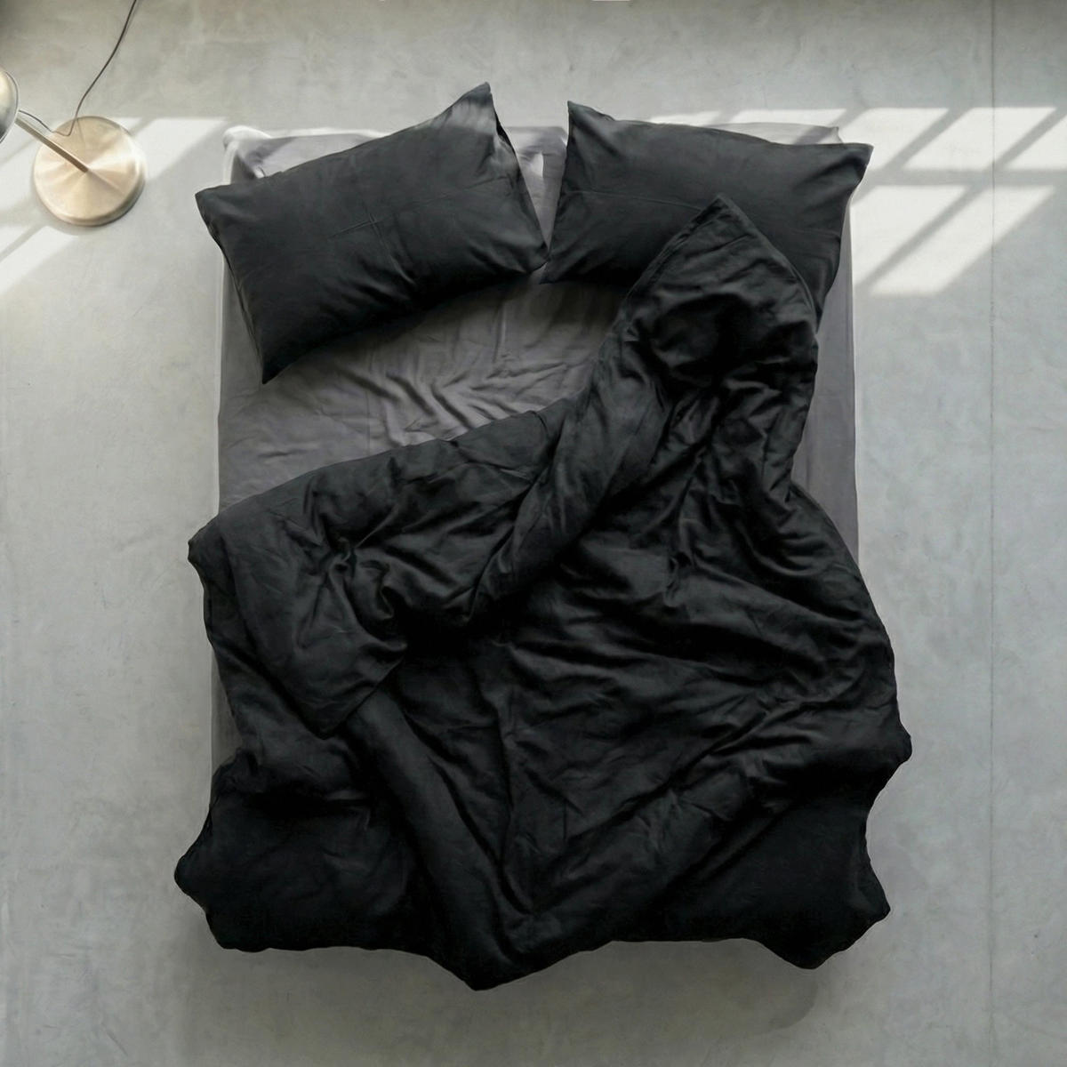 BETTBEZUG Basic Schwarz 135/140x200 cm (Standardgrösse) - Schwarz, Textil (140/200cm) - Happy Friday