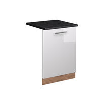 GESCHIRRSPÜLBLENDE Fame-Line Weiß Hochglanz 60 cm , AP Anthrazit - Honigeiche/Weiß Hochglanz, Holzwerkstoff (60/81.8/1.6cm) - Vicco