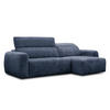 ECKSOFA NERO 4-Sitzer, dunkelblau - Schwarz/Dunkelblau, Holz/Textil (272/81/159cm) - Courtois Laville