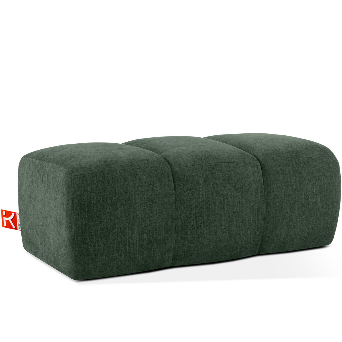 SITZHOCKER FLAVA, Dunkelgrün - Dunkelgrün, Holz/Holzwerkstoff (123/47/70cm) - KONSIMO®