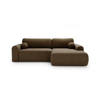 ECKSOFA Savana Braun Rechts - Braun, Holz/Textil (177/257cm) - Graingold