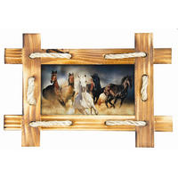 WANDTATTOO Pferde 65 x 42.5 cm - Braun, Papier (65/42.5/42.5cm) - Sanders & Sanders