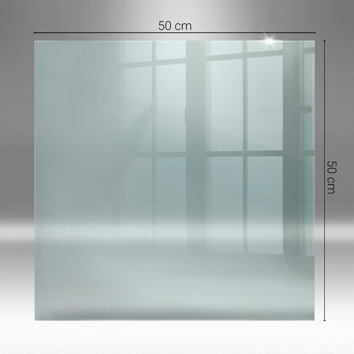 GLASPLATTE für Kamin transparent 50x50 cm - Transparent, Glas (50/50/0.4cm) - TULUP