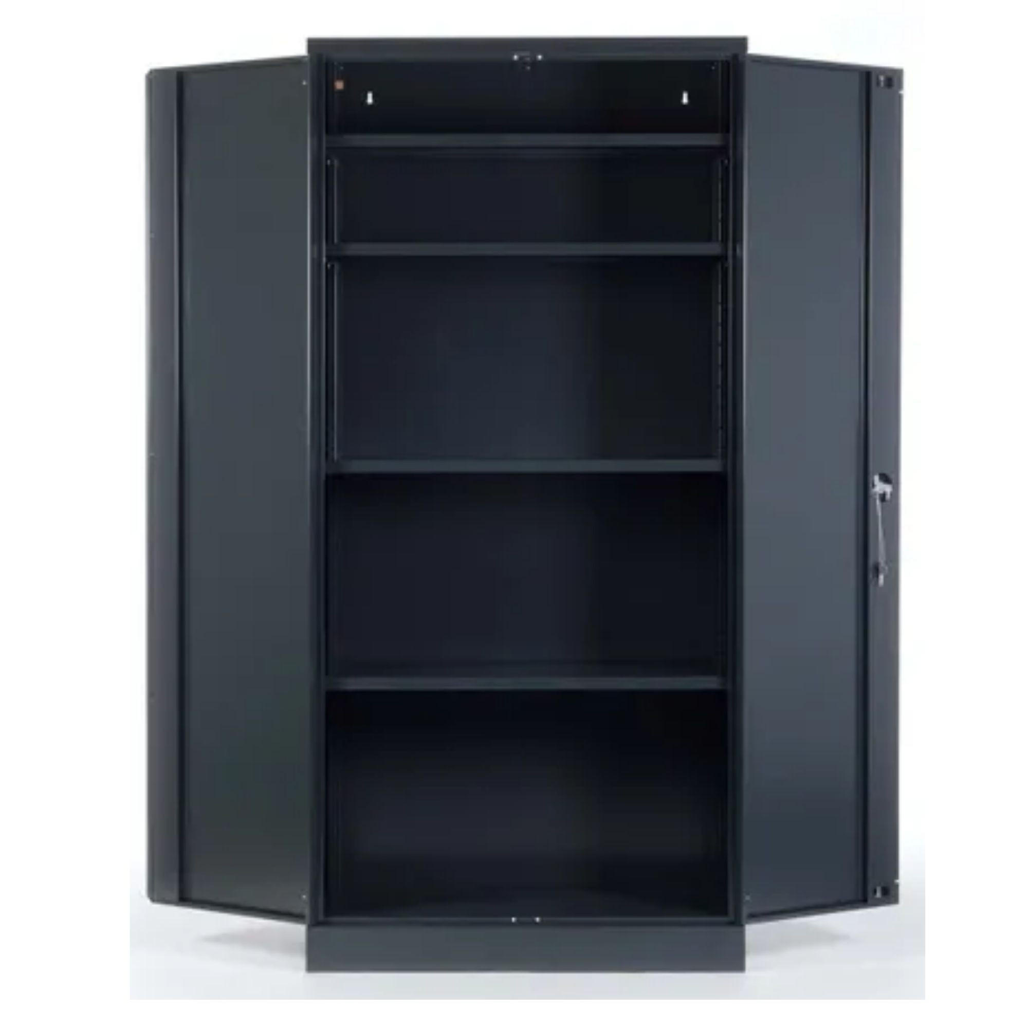 STAHLSCHRANK Bee mit 6 verzinkten Fachböden 195x92x50 cm Korpusfarbe Anthrazit Frontfarbe Anthrazit - Anthrazit, Metall (92/195/50cm)