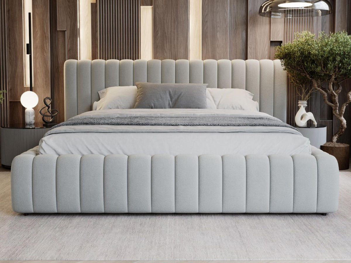 POLSTERBETT Bliss 200x200 Grau - Grau, Textil (200/200cm) - Graingold