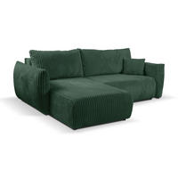 ECKSOFA HALLORA - Grün (Tilia 39) - Grün, Holzwerkstoff (257/177cm) - Möblo