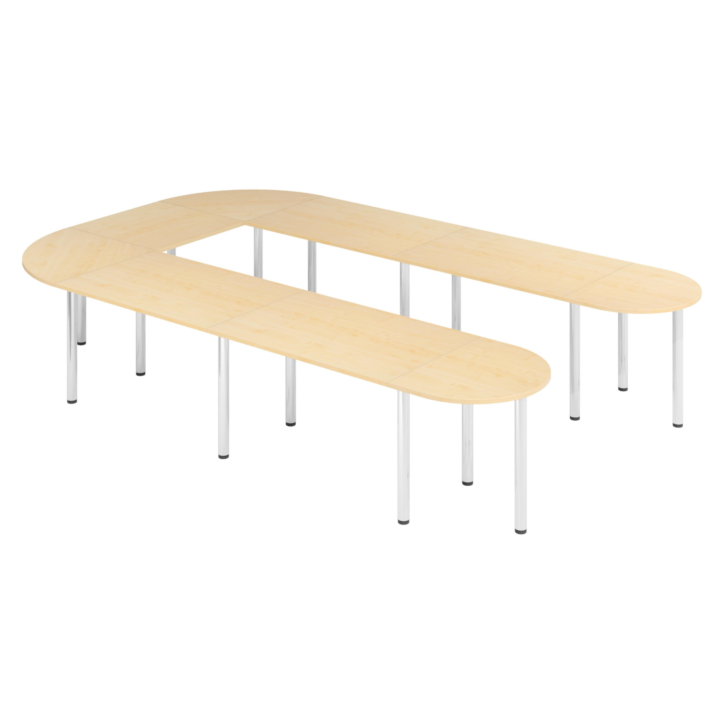 KONFERENZTISCH-SETS Serie-K 240/380/74 cm in Ahornfarben - Ahornfarben, Holzwerkstoff (240/380/74cm) - bümö