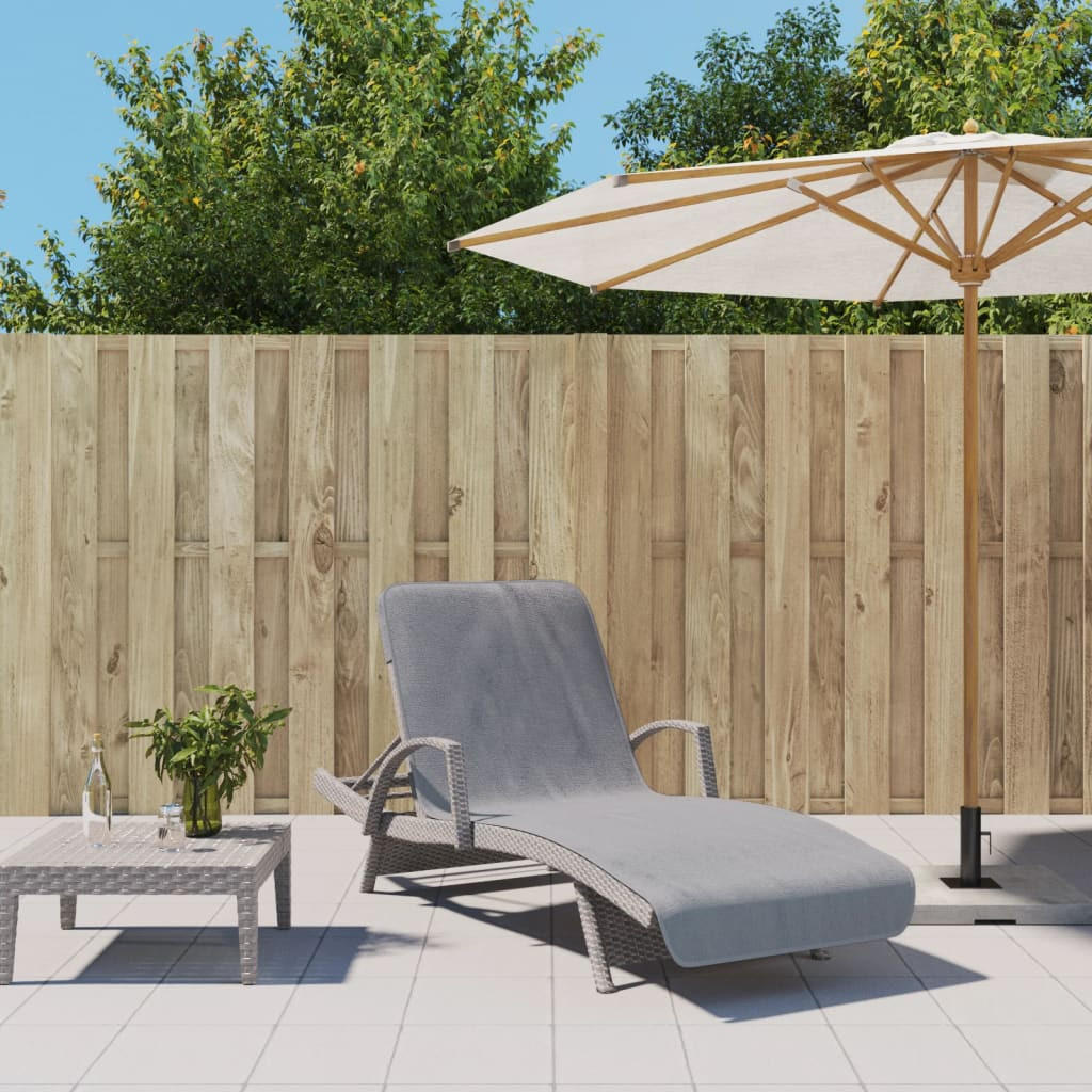 STRANDTÜCHER 2-tlg. 75/200 cm aus Stoff 400 GSM Grau - Grau, Textil (75/200cm) - vidaXL