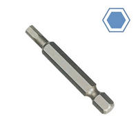 INNENSECHSKANT-BIT 2mm, 1/4 Zoll, 50mm, S2 Stahl - Silberfarben, Metall (5/2/1.5cm) - BONI-SHOP