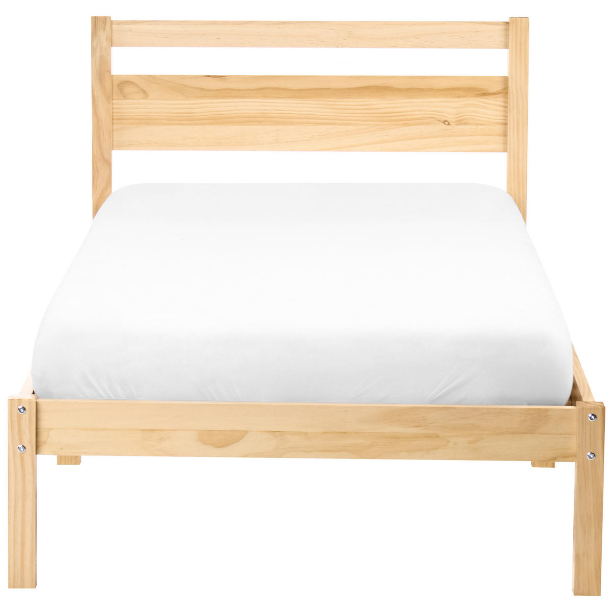 POSTEL s roštem 90/200 cm Borovicové dřevo Světle hnědá Mercurer - hnědá/světle hnědá, dřevo (90/200cm) - Beliani