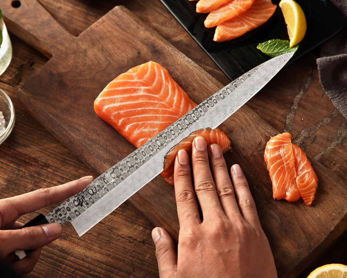 SASHIMIMESSER 28,5 cm - Braun, Holz/Metall (43cm) - Wakoli