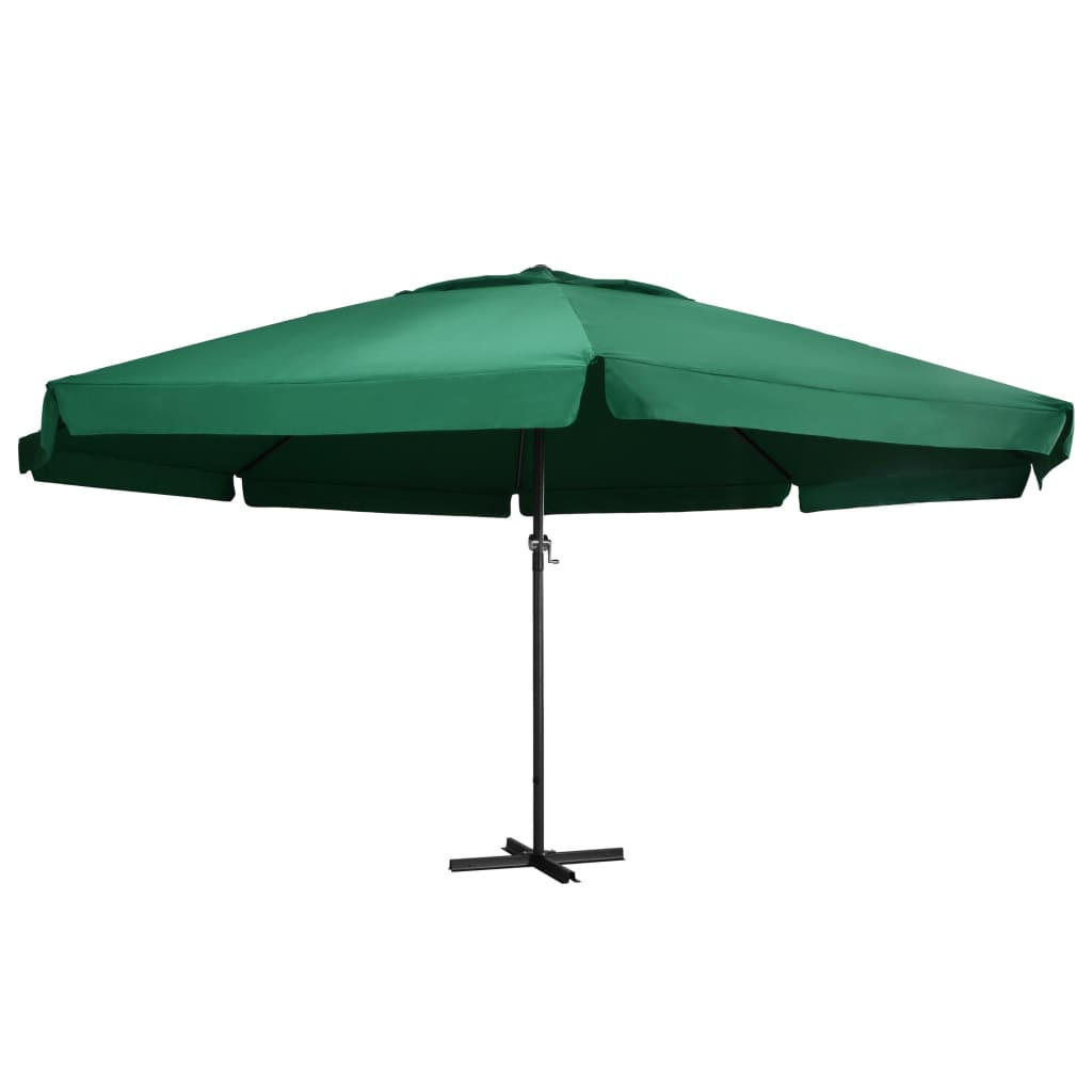 SONNENSCHIRM Mit Aluminium-Mast 600 Cm Grün - Grün, Textil (600/600cm) - vidaXL
