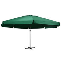 SONNENSCHIRM Mit Aluminium-Mast 600 Cm Grün - Grün, Textil (600/600cm) - vidaXL