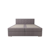 BOXBETT ZILANO 1 mit Matratze H3 und Topper 140x200 Cosmic 160 - Hellgrau, Holz/Textil (140/200cm) - Bedante