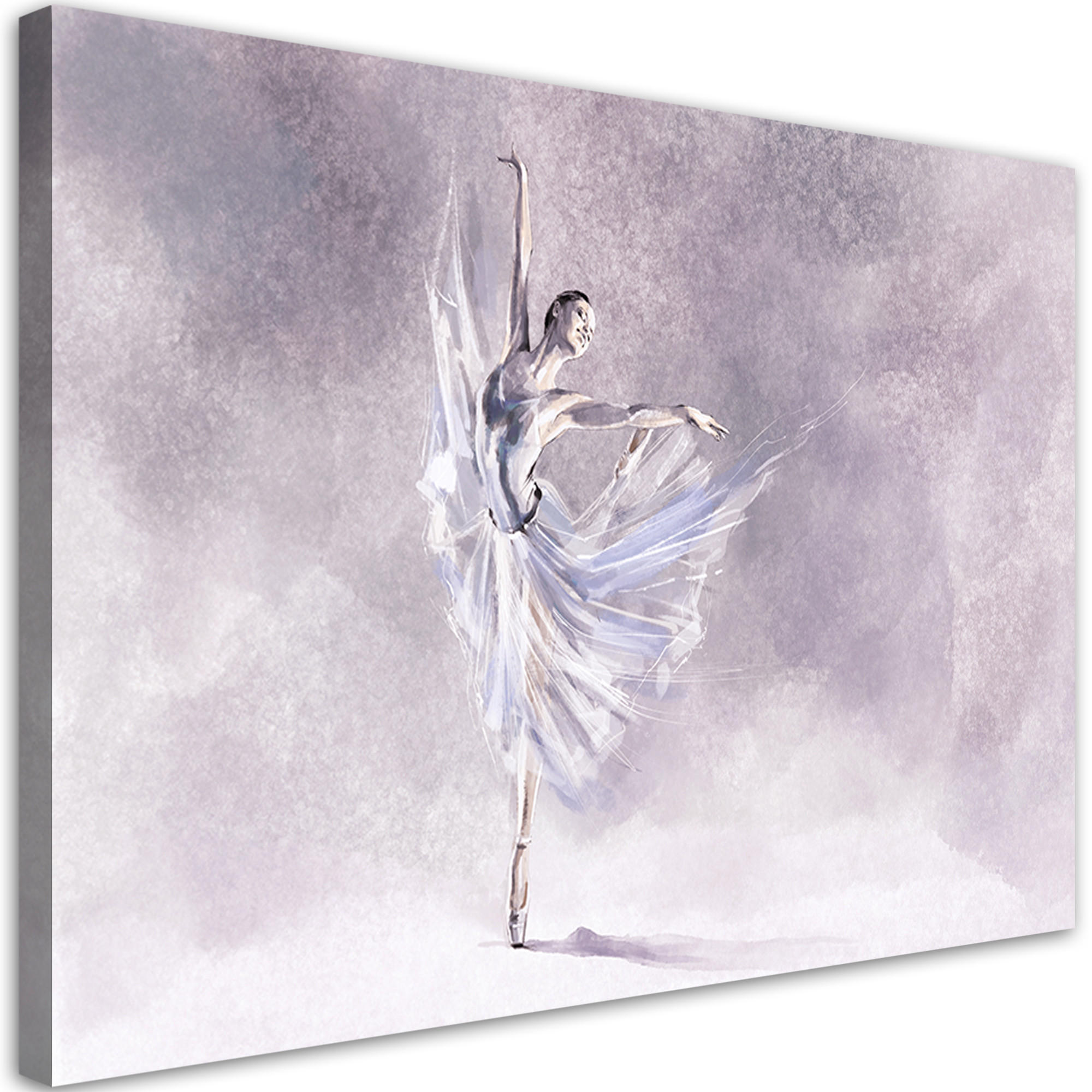 WANDBILD ballerina pirouet - Silberfarben, Textil (60/40cm) - Feeby