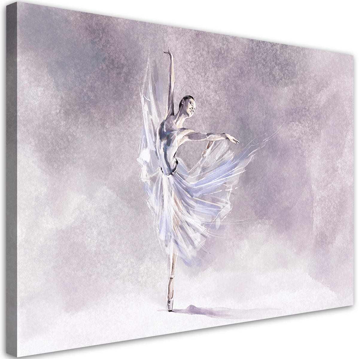 WANDBILD ballerina pirouet - Silberfarben, Textil (60/40cm) - Feeby