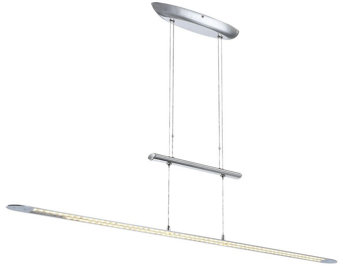 LED HÄNGELEUCHTE Teleasto Silber Chrom - Silberfarben, Metall (112.5/70/150cm) - Globo Lighting