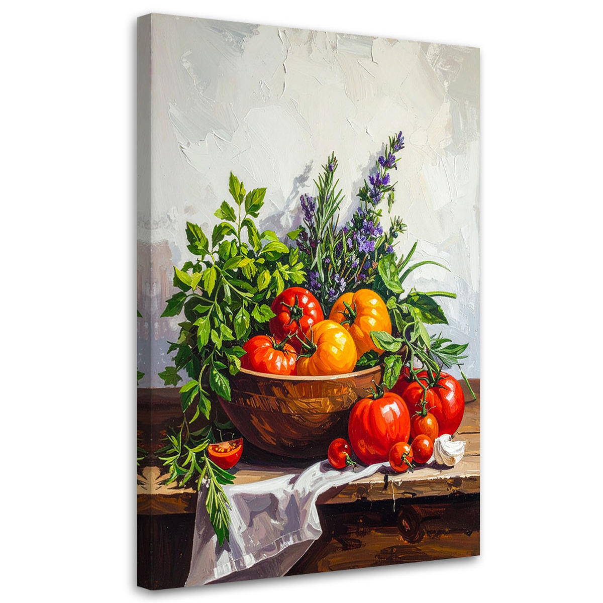 LEINWANDBILD Essen & Trinken 60x90cm - Multicolor, Textil (60/90cm) - Feeby