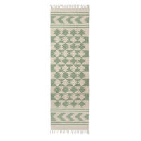 KELIM-TEPPICHLÄUFER Turin 66/200 cm - Grün, Textil (66/200cm) - Homescapes