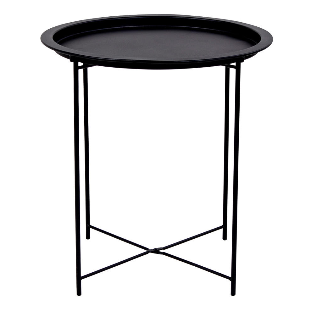 COUCHTISCH Ecktisch schwarz - Schwarz, Holzwerkstoff (47/47/50cm) - ebuy24