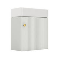 WASCHBECKEN mit Waschtischunterschrank 46 cm Weiß MDF - Weiß, Holzwerkstoff (26/56/46cm) - Beauniv