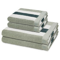 FROTTIERSET Doubleface Stripes 4-teilig - Grün, Textil (50/100cm) - Ross