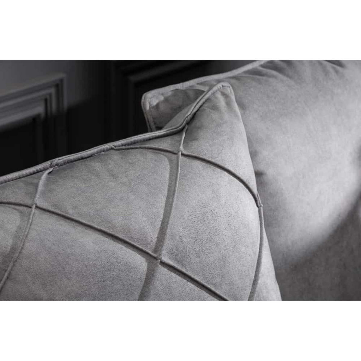 BIGSOFA INKL. KISSEN DECADENCIA Samt Silbergrau 320 cm - Silberfarben/Grau, Kunststoff/Textil (320/90/110cm) - riess-ambiente