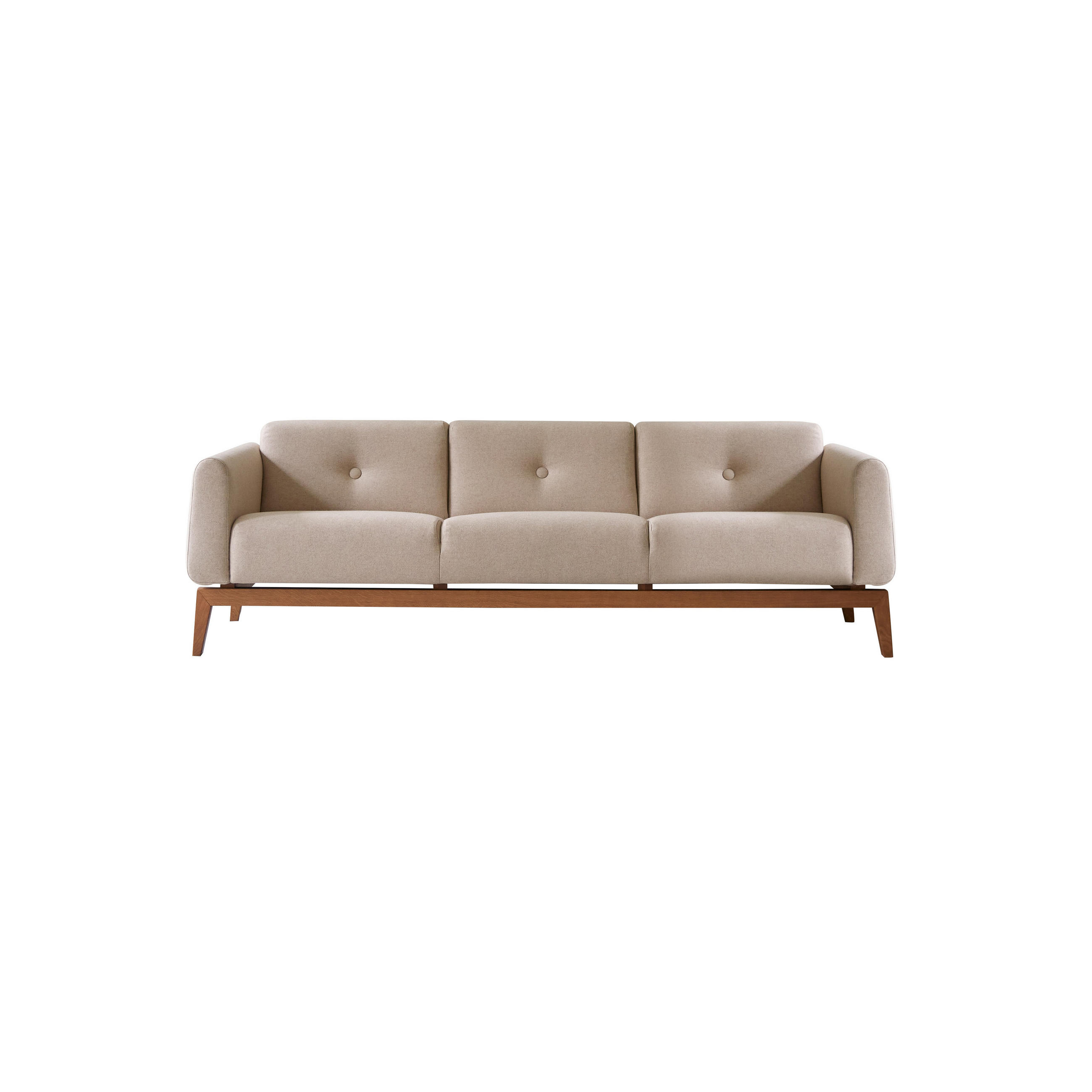 SOFA Bjorn Beige aus Stoff - Beige, Textil (220/69/82cm) - Tikamoon