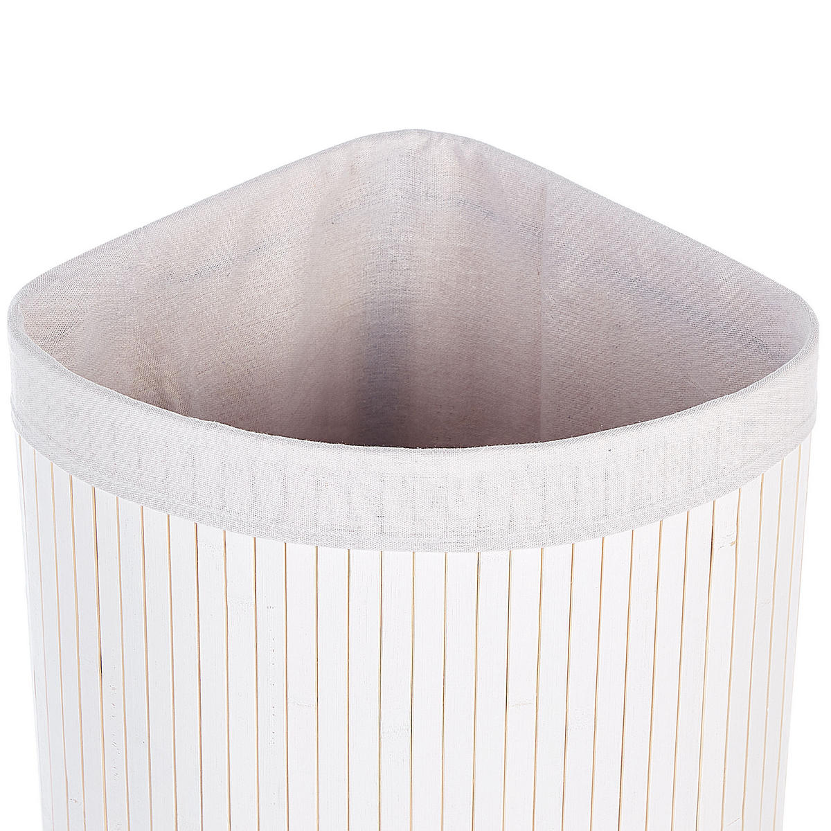KORB Weiß Matara - Weiß, Holz (60/60/35cm) - Beliani