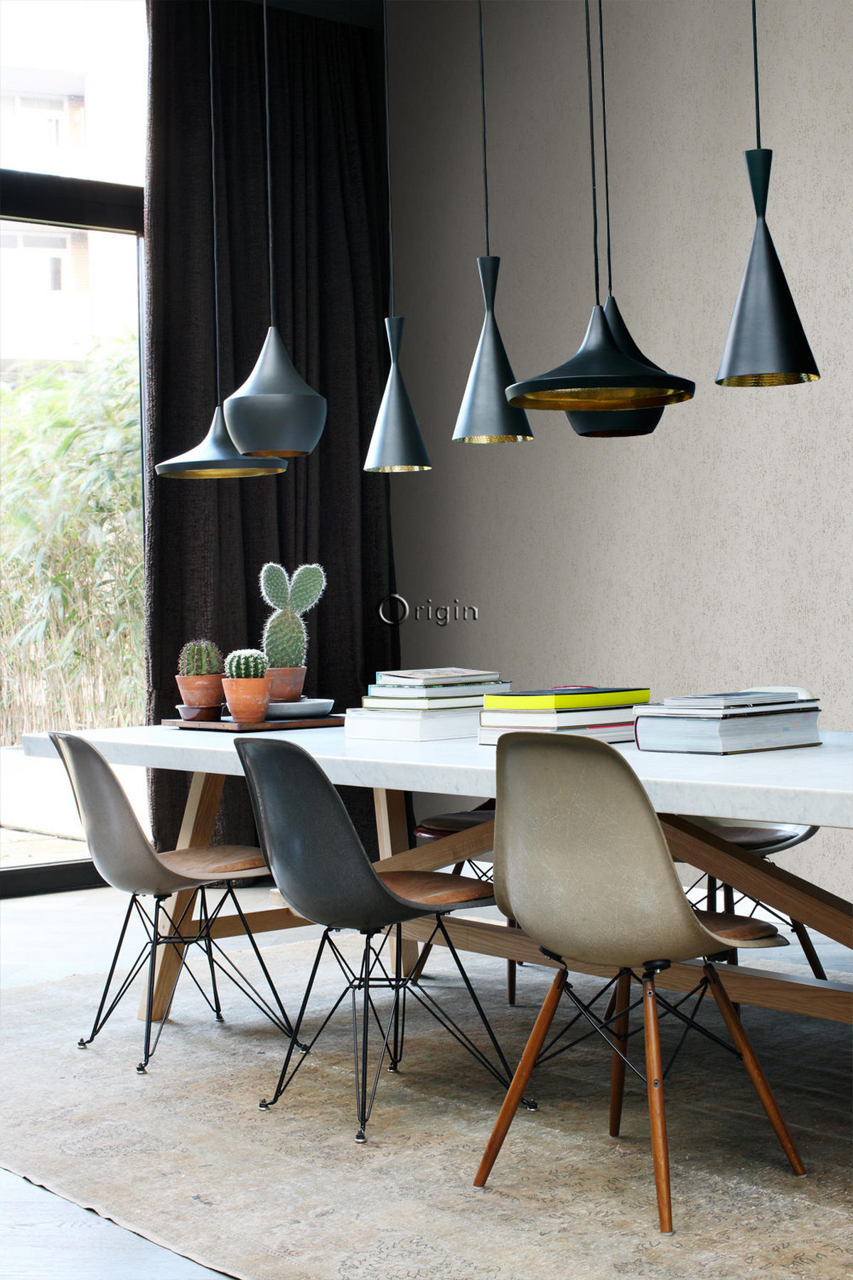 TAPETE Metall-Optik 53 cm x 10.05 m - Braun, Papier (53/1000cm) - Origin Wallcoverings