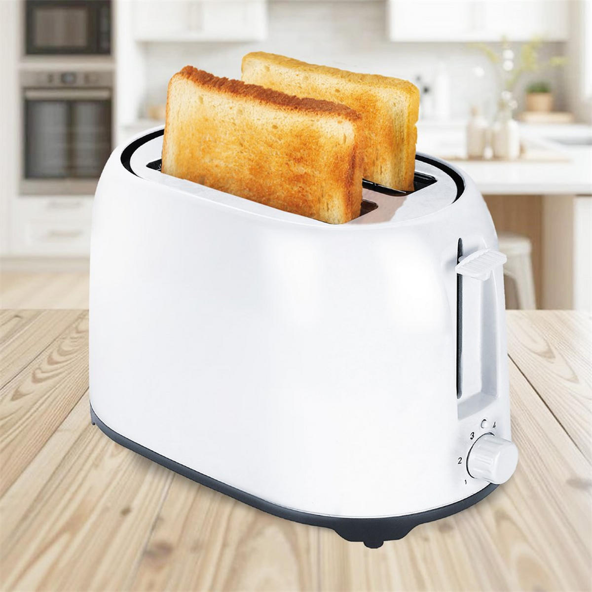TOASTER Weiß 25.5/18/15.5 cm MR702 - Weiß, Kunststoff (18/15.5/25.5cm) - Maestro 