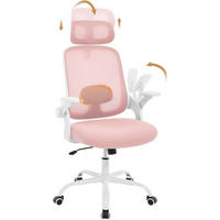 DREHSTUHL mit Wippfunktion, Netzstoff, Rosa - Rosa, Kunststoff/Textil (63.5/109.5/50cm) - Woltu