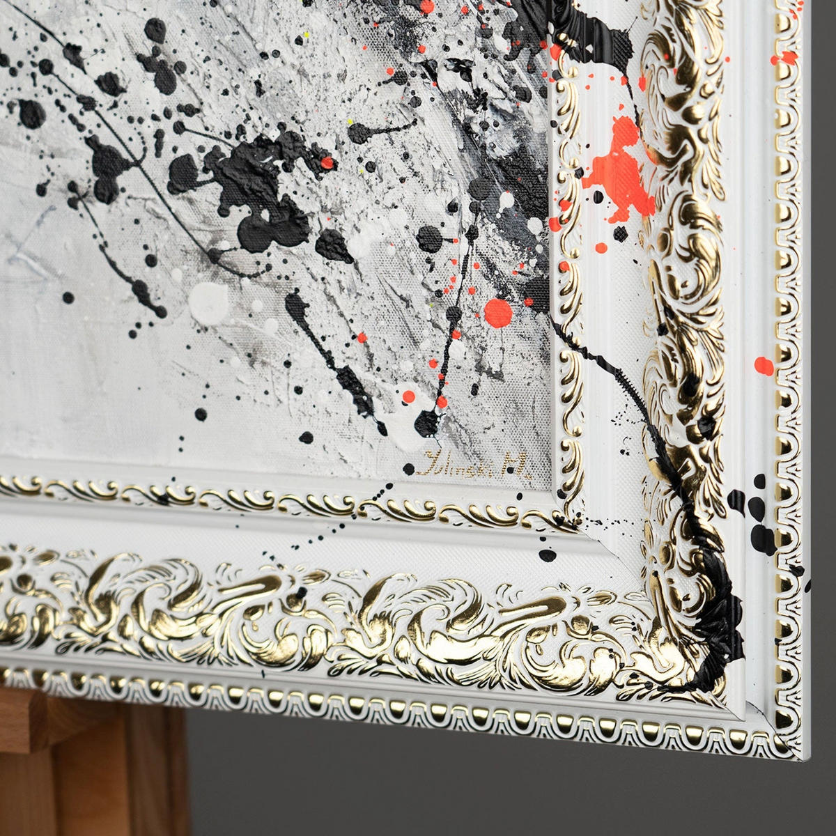 GEMÄLDE Die Grenzen der Intimität Schattenfugenrahmen Weiß 120x80 cm - Weiß, Holz (120/80cm) - YS-art gallery