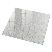 GLASPLATTE 80x60 cm – Spitzenmuster - Braun, Glas (0.4/80/60cm) - ArtPrintCave
