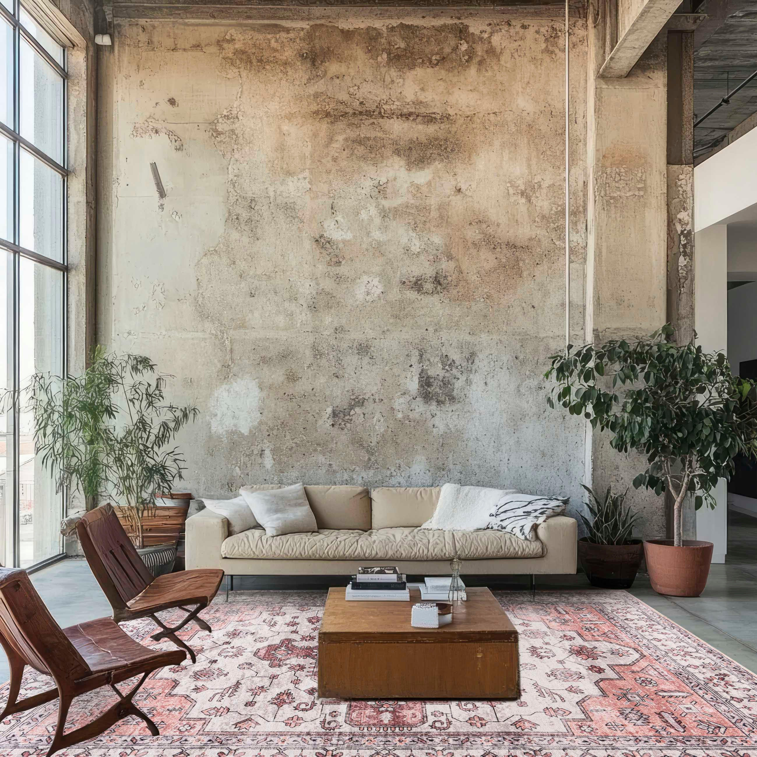 Thumbnail - Mazovia Teppich, Pink, Beige, Textil, Baum/Pflanze/Natur, Rechteckig, 120x170 cm, Oeko-Tex® Standard 100, Teppiche & Böd...